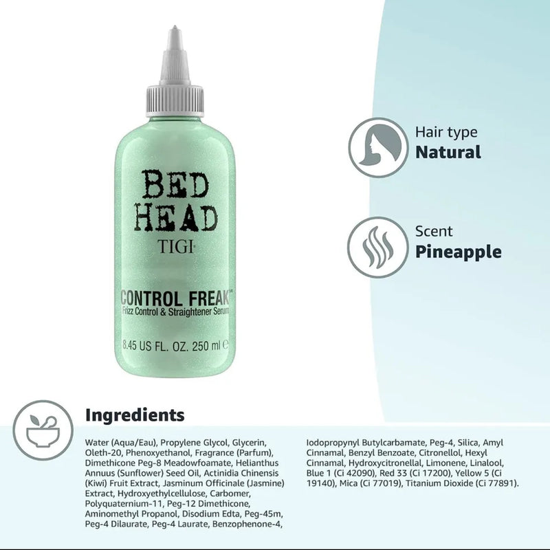 Bed Head By Tigi Control Freak Anti Frizz Serum For Smooth Shiny Hair 250 Ml Uk