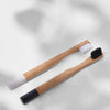 Bamboo Toothbrush white and black