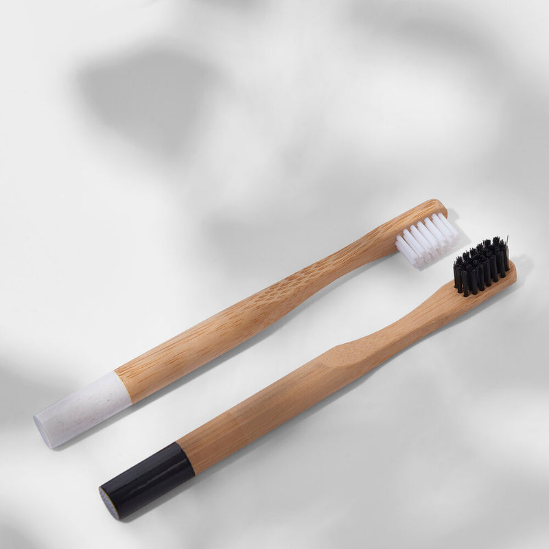 Bamboo Toothbrush white and black