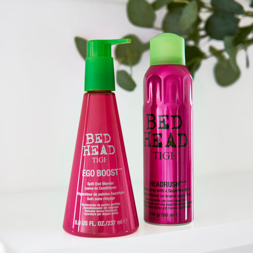 TIGI Bed Head Ego Boost Leave in Conditioner and tigi bed head headrush shine spray