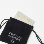 Black Velvet Drawstring Bag with Hanx Vegan condom
