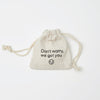 mini drawstring bag white linen